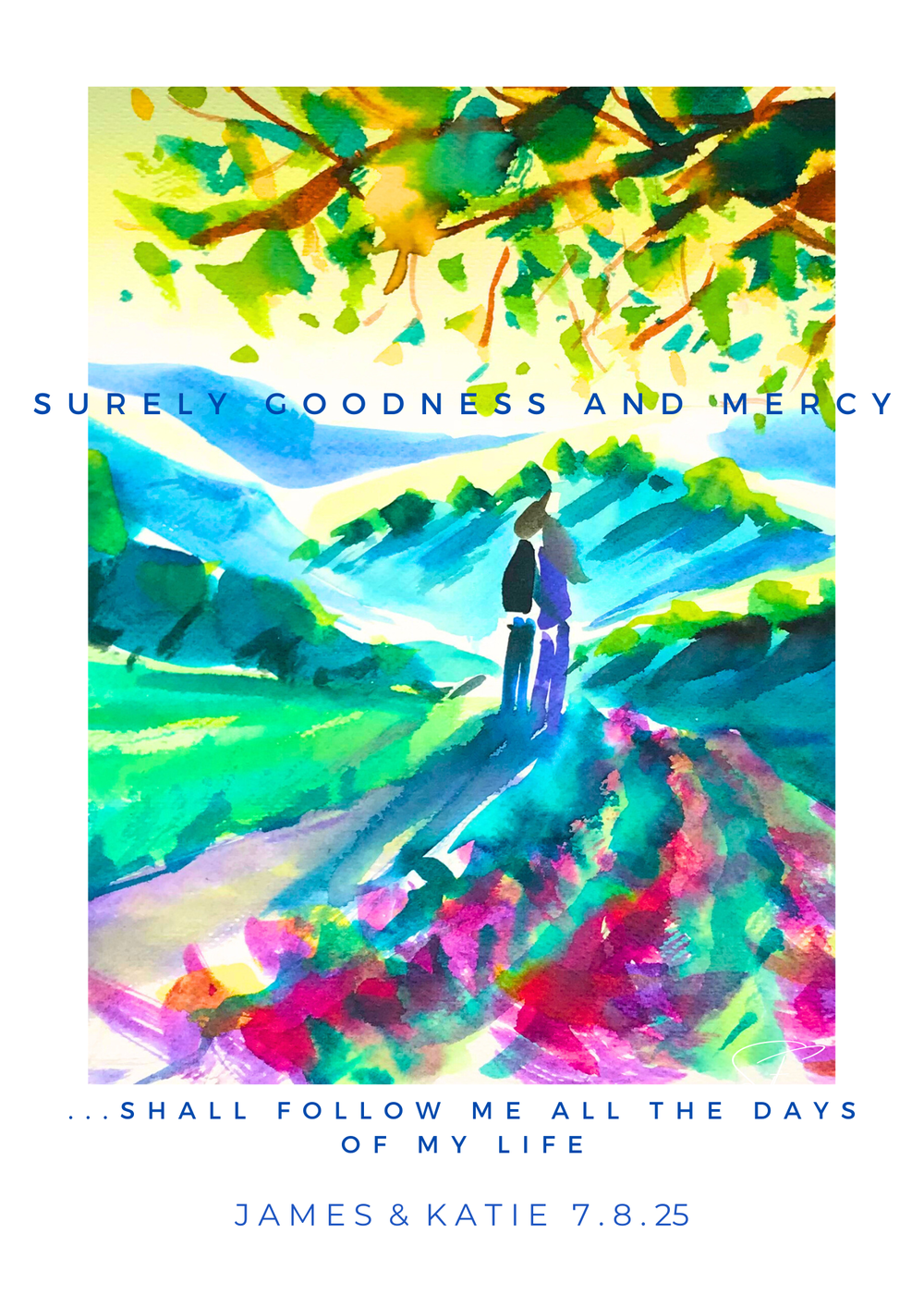 Goodness and Mercy landscape painting created by Artist Suzanne